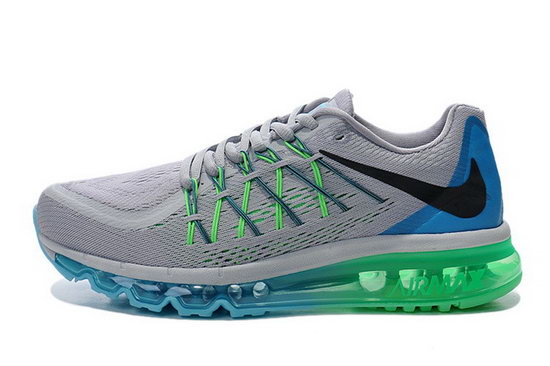 Mens Nike Air Max 2015 Grey Blue Green Low Cost